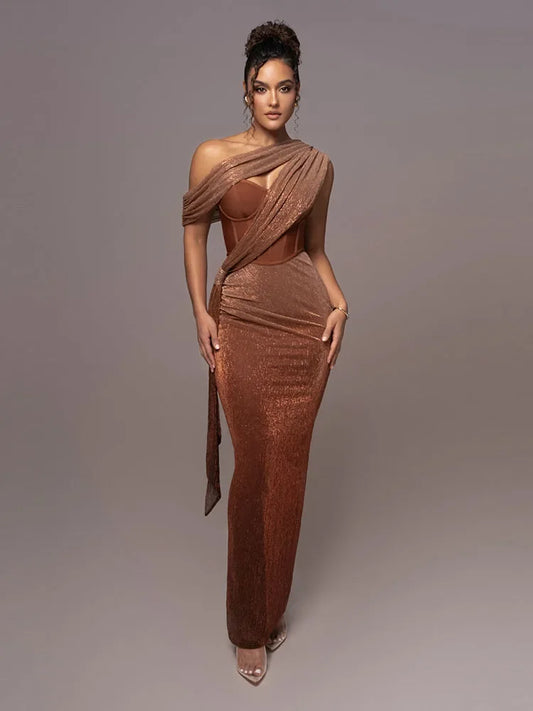 Robe de soirée femme épaule nue élégante - BerlinGlamour