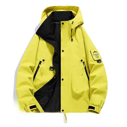 Parka Homme Capacité Compartiments avec Capuche et Fermeture Éclair