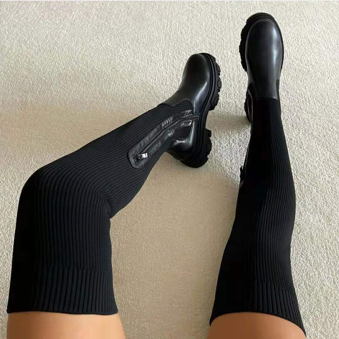 Bottines Femme Talon Bas et Semelle Épaisse - BerlinGlamour