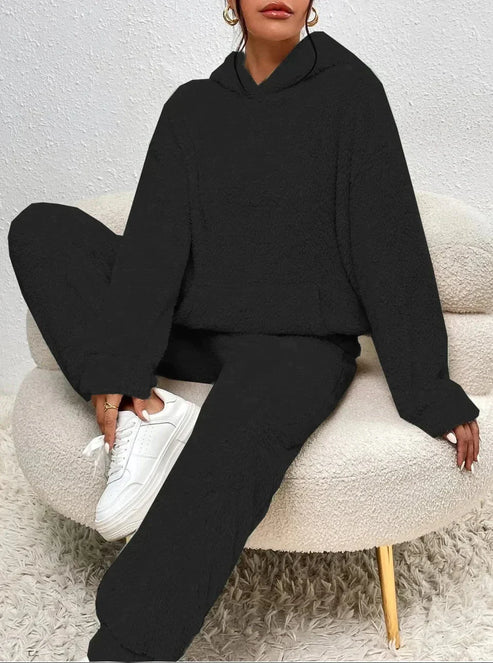 Survêtement Femme Confort avec Capuche et Pantalon Élastique