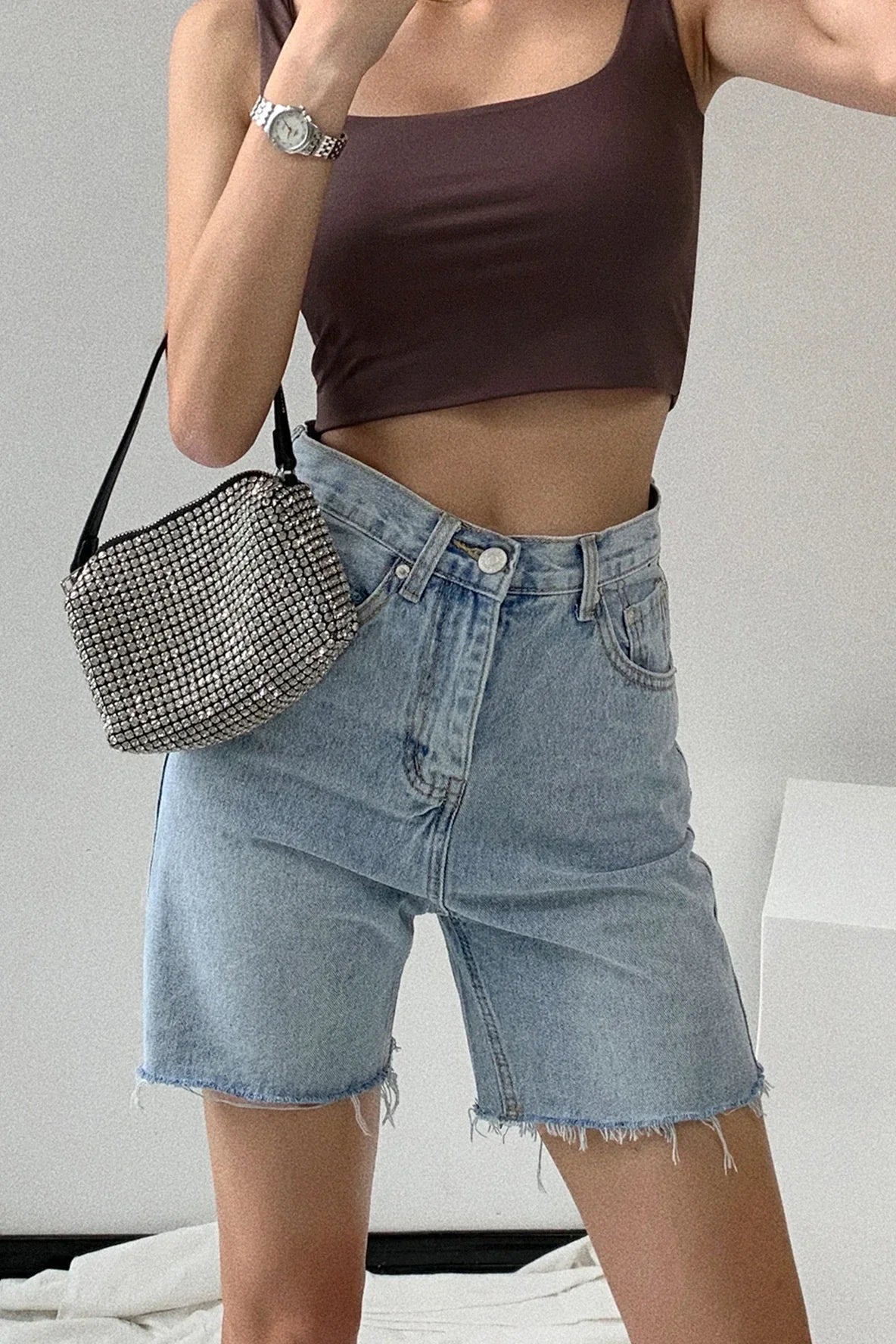 Shorts Jeans Femme Bermuda Coupes Raw