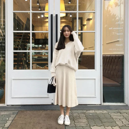 Pull Col V En Cachemire Pour Femme Pour L'hiver | Manches Longues
