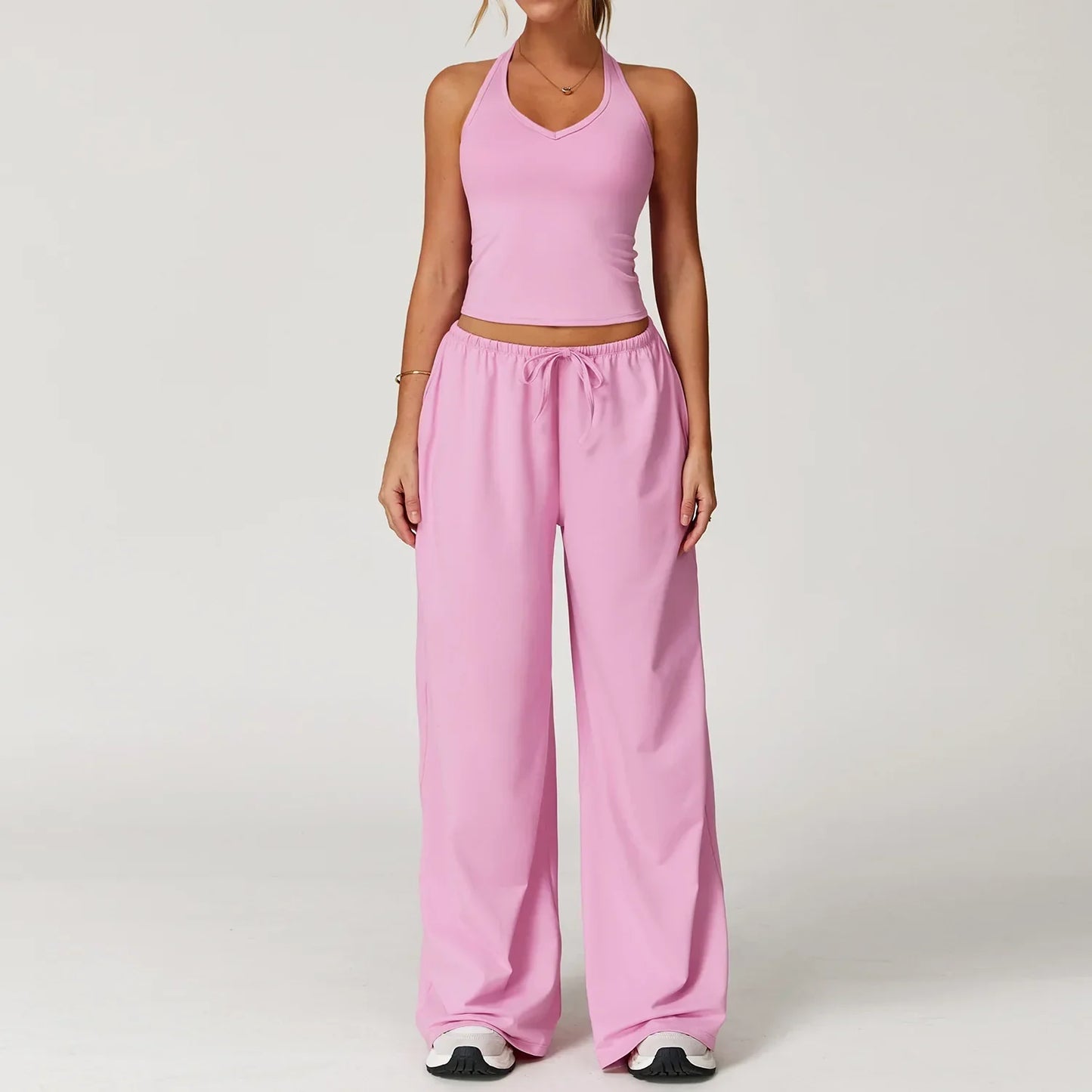 Ensemble Lounge Femme Décontracté Crop Top