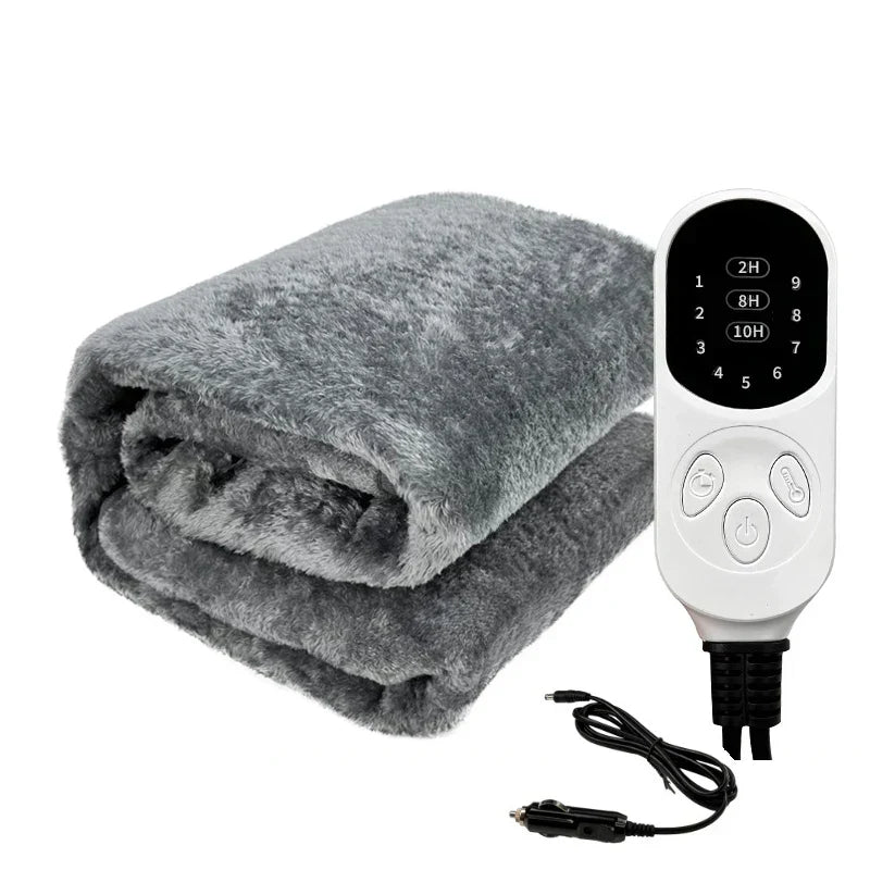 Couverture Chauffante Électrique Noir avec Télécommande - PanierRoyale
