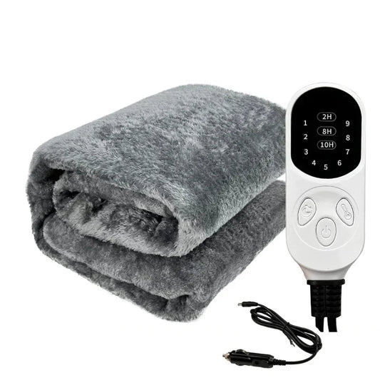 Couverture Chauffante Électrique Noir avec Télécommande - PanierRoyale