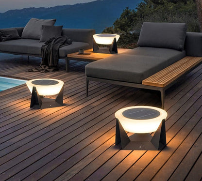 Lampe LED Extérieur Solaire Design Géométrique