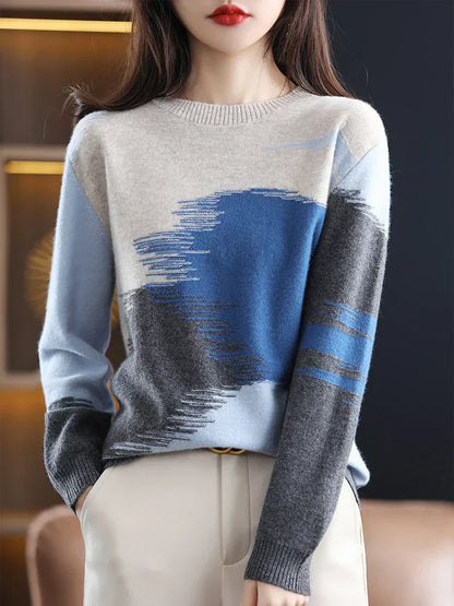 Pull Femme À Manches Longues Multicolore - PanierRoyale