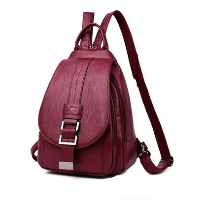Sac à dos femme en cuir véritable italien