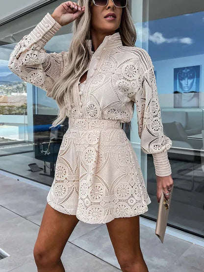 Robe Été Dentelle Léger et Élégant pour Femme