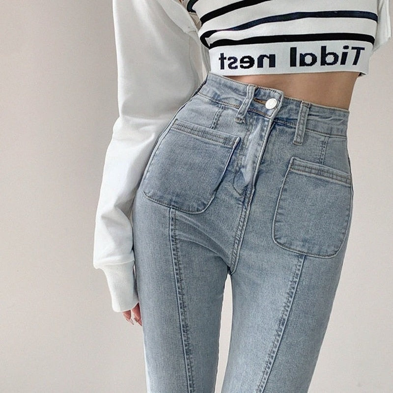 Jean Femme Slim Décontracté pour Usage Quotidien - PanierRoyale