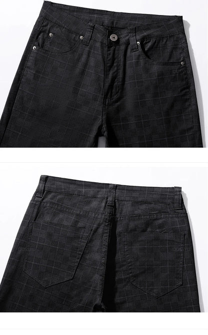 Pantalon Slim Homme à Carreaux pour Loisirs et Ville