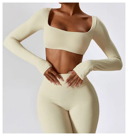 Tenue de Sport Femme - Ensemble Yoga Confort avec Legging Élastique et Top Moulant