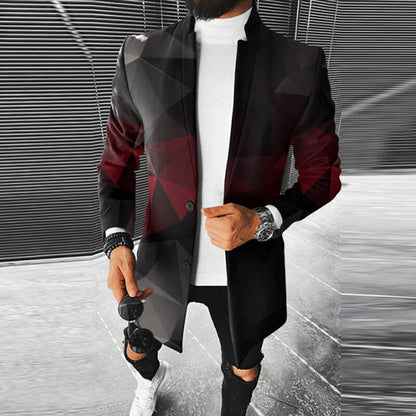 Veste Homme Slim Fit Imprimé Graphique Moderne