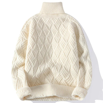 Pull Homme Élégant à Motif Texturé