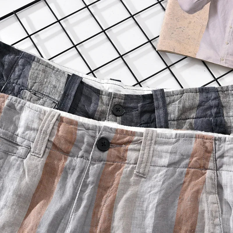 Shorts en Lin Homme Confortable pour Été