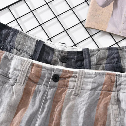Shorts en Lin Homme Confortable pour Été