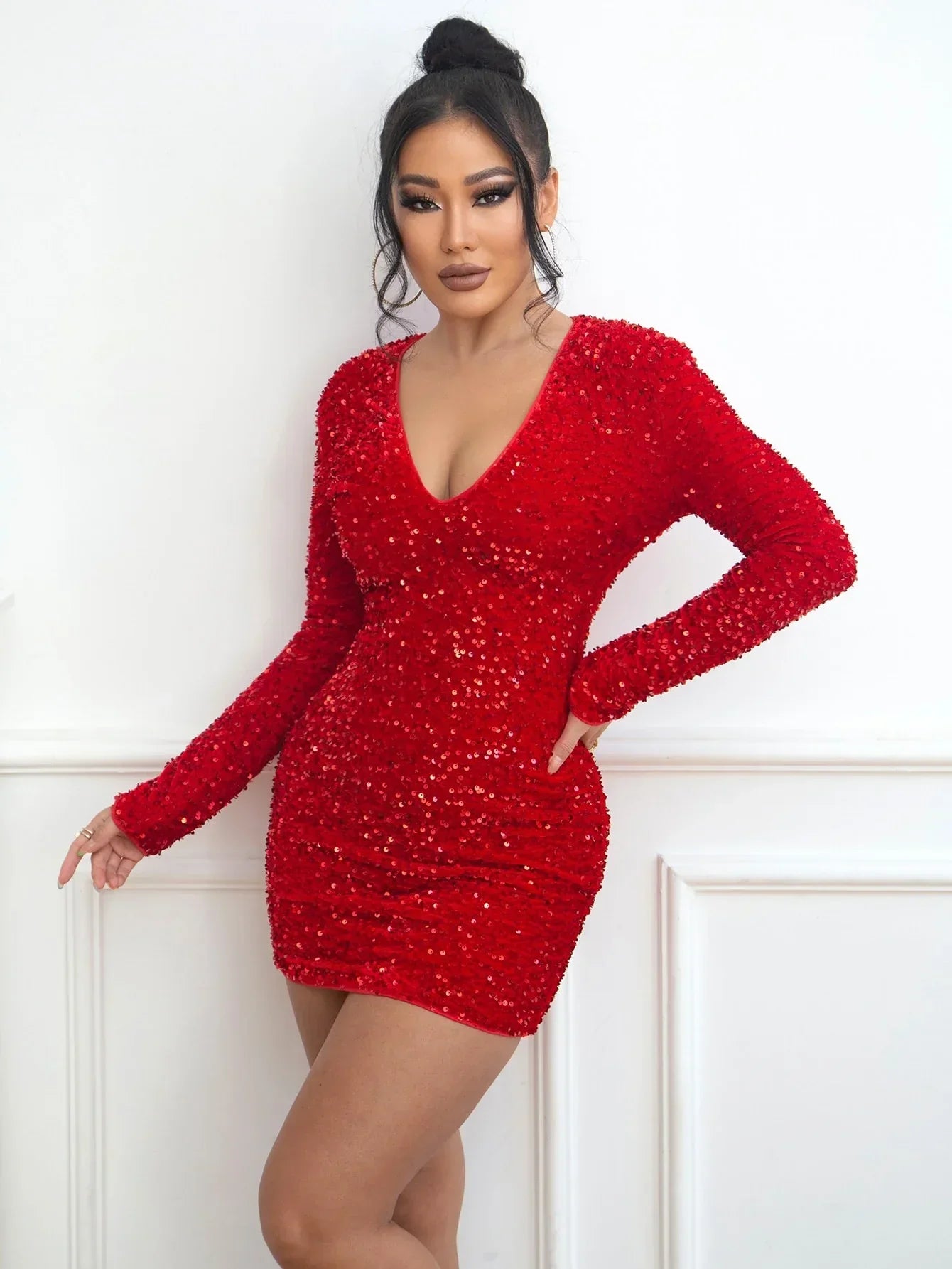 Robe de soirée séquins élégante - PanierRoyale