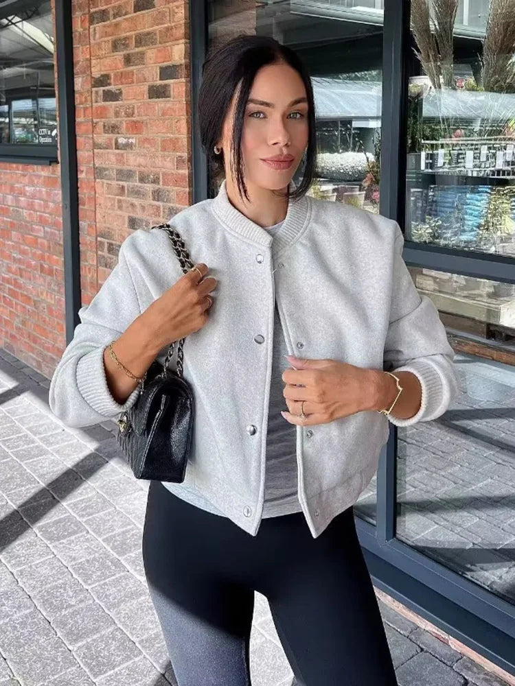 Veste bomber femme courte et élégante chaude hiver - PanierRoyale
