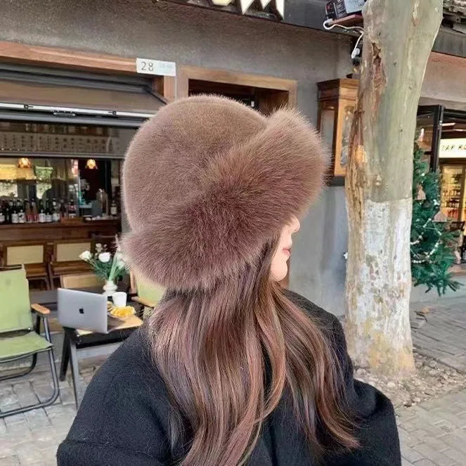 Chapeau Hivernal en Fourrure Synthétique Doux et Chaud