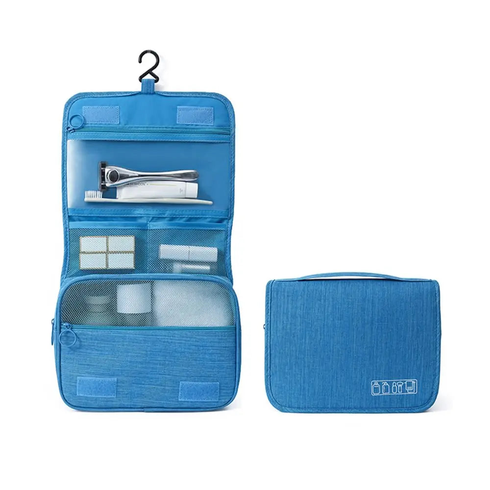 Trousse de toilette Unisexe Pliable avec Compartiments Suspendue