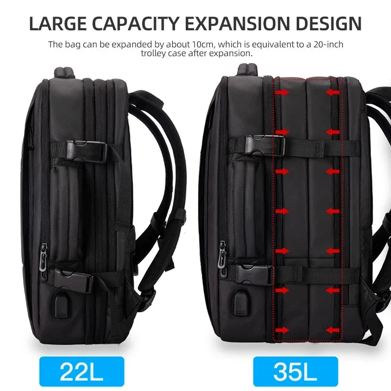Sac à dos Homme Extensible Grande Capacité Multifonction Voyage Sport