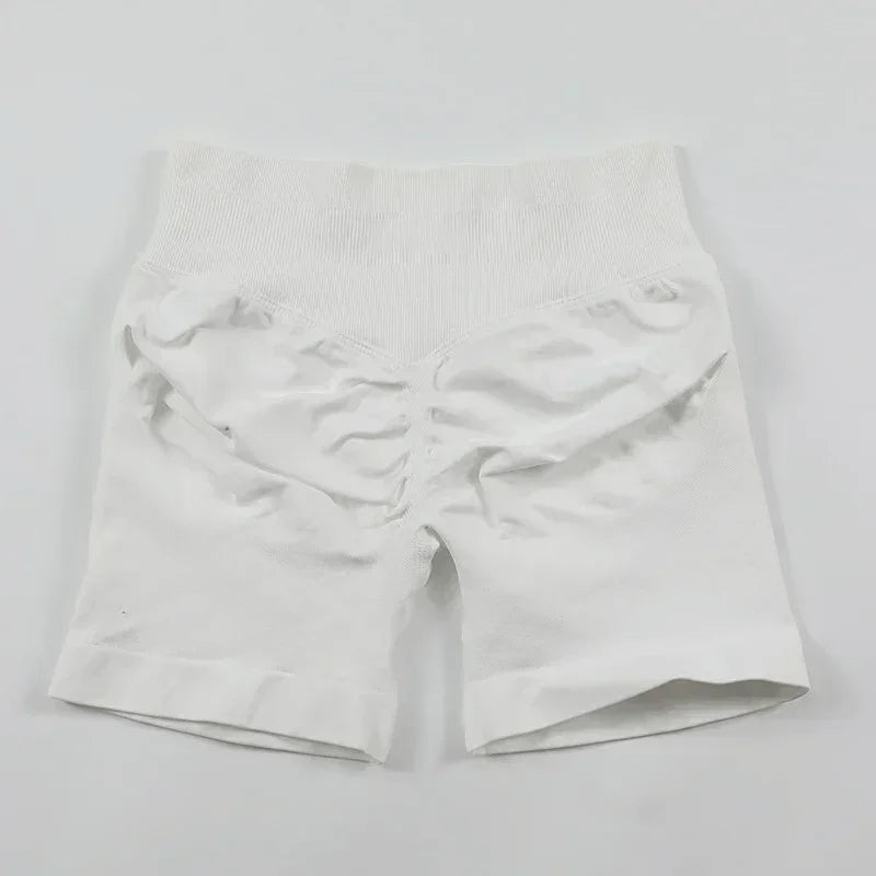 Short sport femme sans couture taille haute gainant