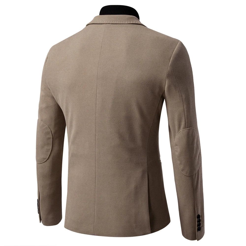 Blazer Homme Tissu Structuré Revers Classique Coupe Moderne