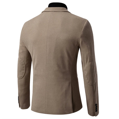 Blazer Homme Tissu Structuré Revers Classique Coupe Moderne