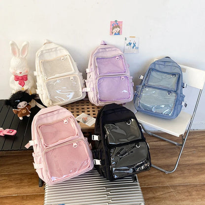 Sac à dos Femme Transparent Grande Capacité Multi-usage Voyage Sport