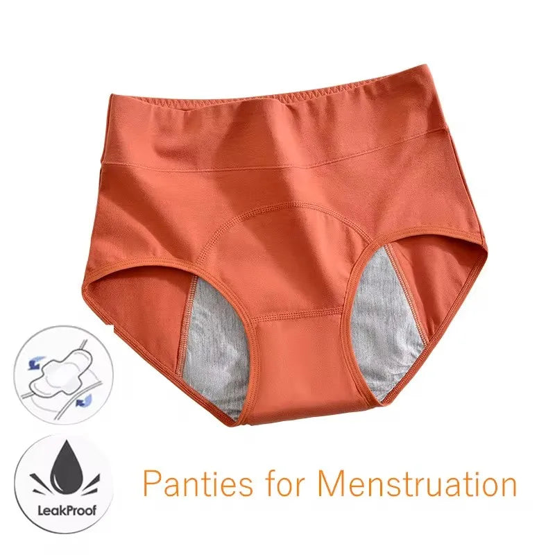 Culotte Menstruelle Femme Coton Taille Haute Anti-fuite Durable