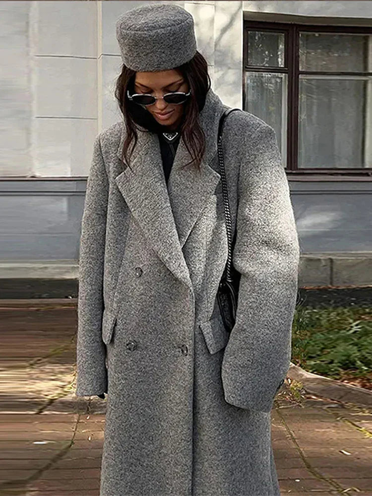 Manteau Femme Élégant Col Montant Fermeture Éclair pour Hiver - PanierRoyale