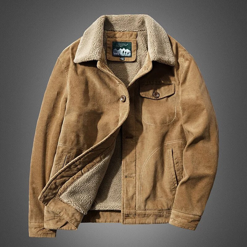 Blouson en cuir doublé de fourrure synthétique - Élégant et chaud pour hiver