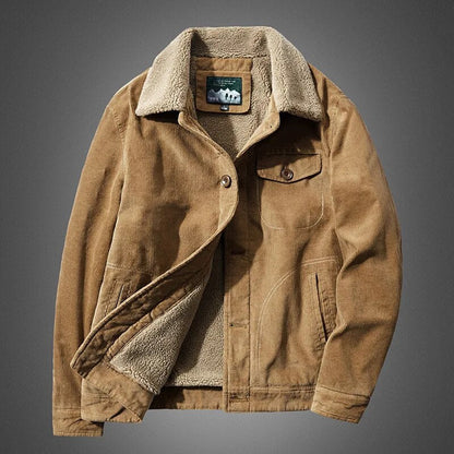 Blouson en cuir doublé de fourrure synthétique - Élégant et chaud pour hiver