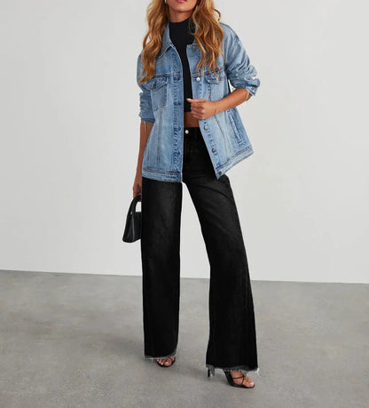 Jean Femme Large Taille Grise Déchiré