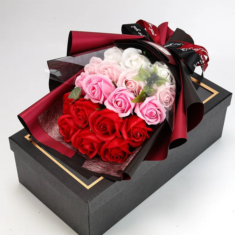 Bouquet de Mariage Roses et Fleurs Colorées - PanierRoyale