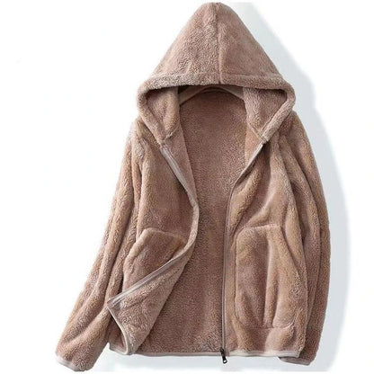 Blouson Hiver Femme Douillet avec Fermeture Éclair - BerlinGlamour