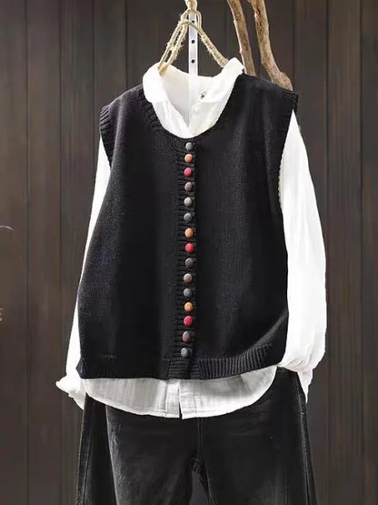 Cardigan Tricot Doux Col Rond Coupe Fluide