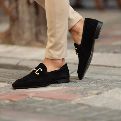 Mocassins Homme Cuir Suede Décontractés à Lacets