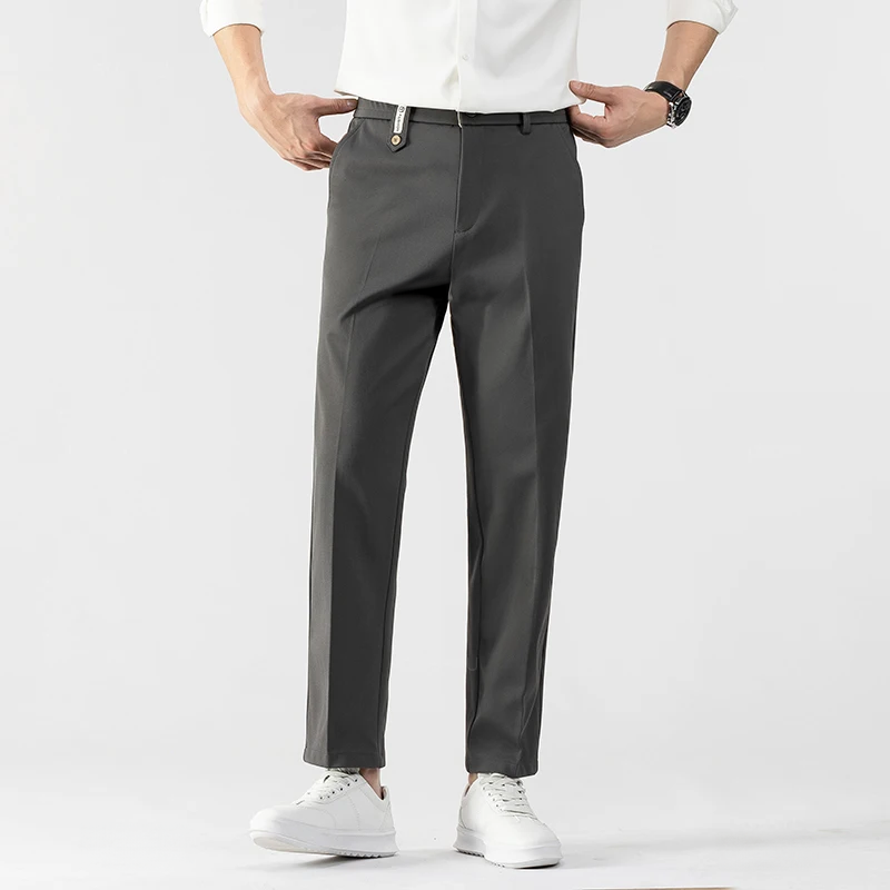 Pantalon Homme Beige Taille Haute Confort et Élégance