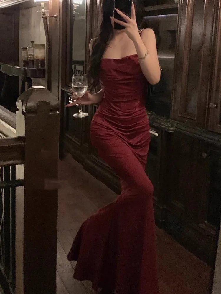 Robe de soirée femme élégante blanc satin