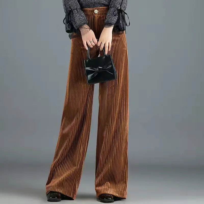 Pantalon Féminin Rayé Chic pour Bureau