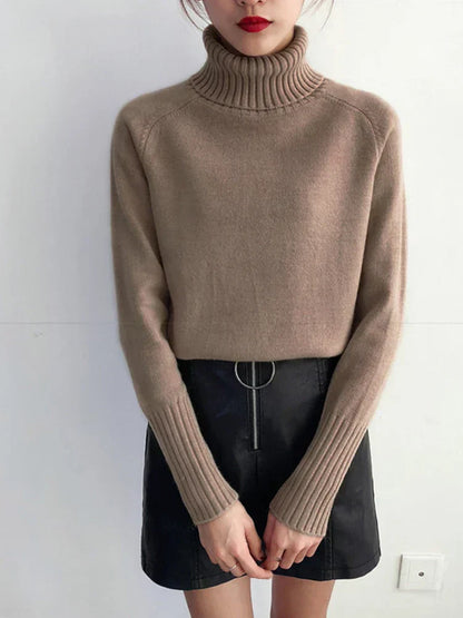 Pull Femme Hiver Épais et Confortable en Laine Douce