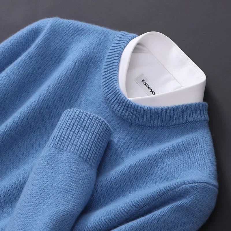 Pull En Cachemire À Manches Longues Pour Homme | Hiver
