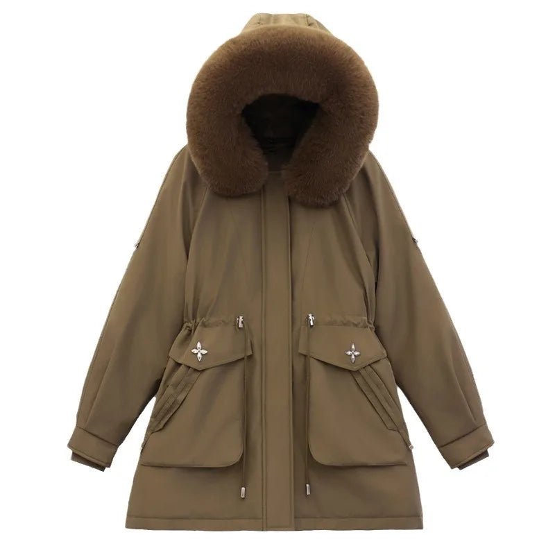 Veste en Fausse Fourrure Élégante et Chaud