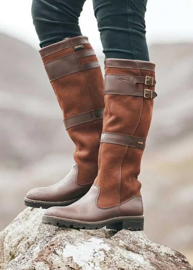 Bottes Cuir Femme Hiver Chaussures Boucle Élégantes