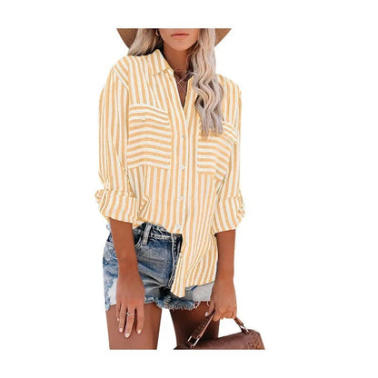 Blouse Rayée Femme Décontractée et Confortable