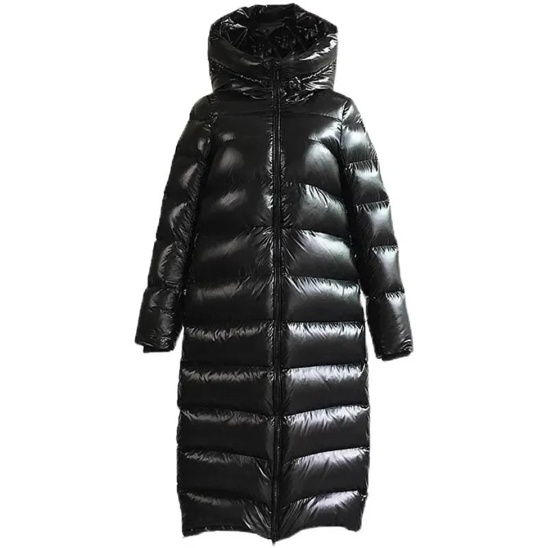 Doudoune Femme Hiver Longue et Chaude avec Capuche - PanierRoyale