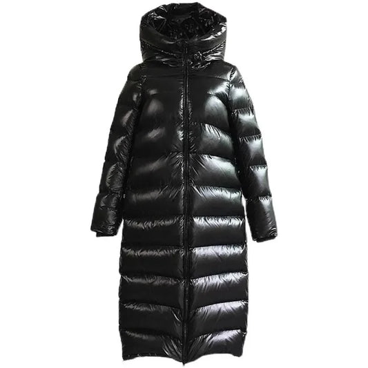 Doudoune Femme Hiver Longue et Chaude avec Capuche - PanierRoyale