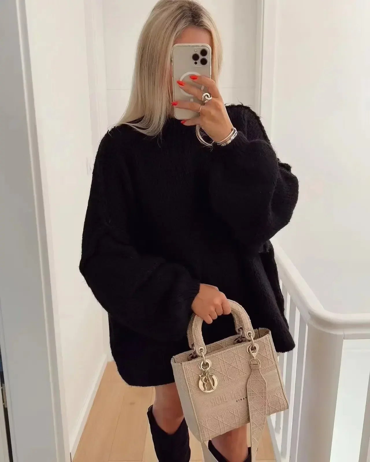 Pull Femme Laine Douce Hiver avec Écharpe Coordinée