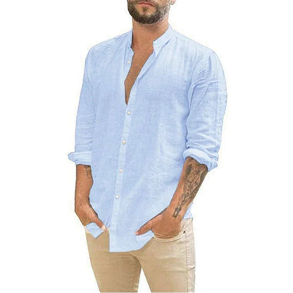 Chemise Homme Manches Longues Classique en Coton